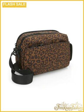 Leopard Crossbody Bag Water-Resistant Nylon Small Purse Travel Handbag